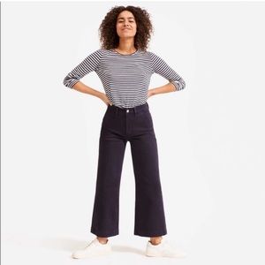 Everlane Wide Leg Crop Pants Black Women’s Size 0